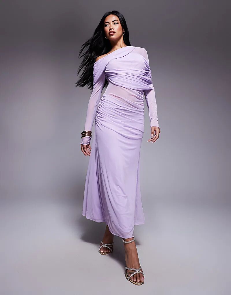 Платье макси ASOS DESIGN с длинными рукавами, свободным кроем и открытыми плечами из микса сетки сиреневого цвета
Платье макси ASOS DESIGN с длинными рукавами, свободным кроем и открытыми плечами из микса сетки сиреневого цвета