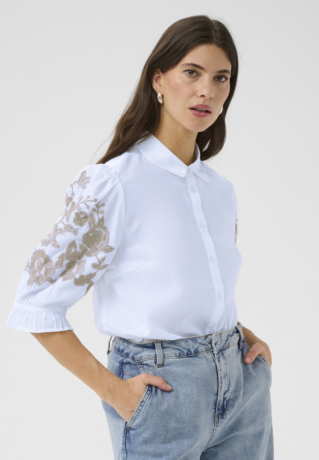 Блузка на пуговицах Cream, белый
Блузка на пуговицах Cream, белый