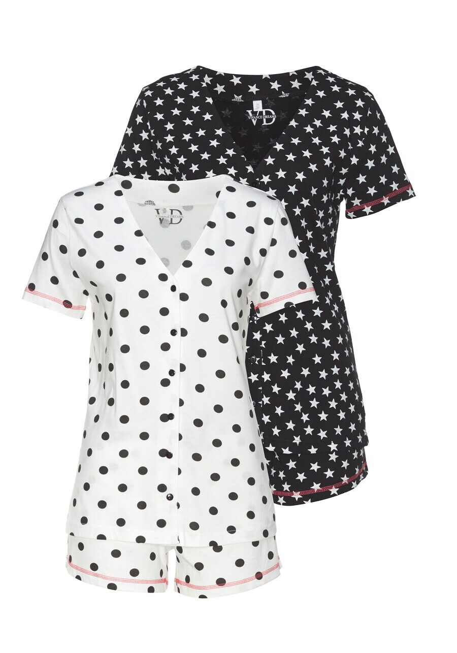 Пижама Vivance DREAMS, черный/белый
Пижама Vivance DREAMS, черный/белый