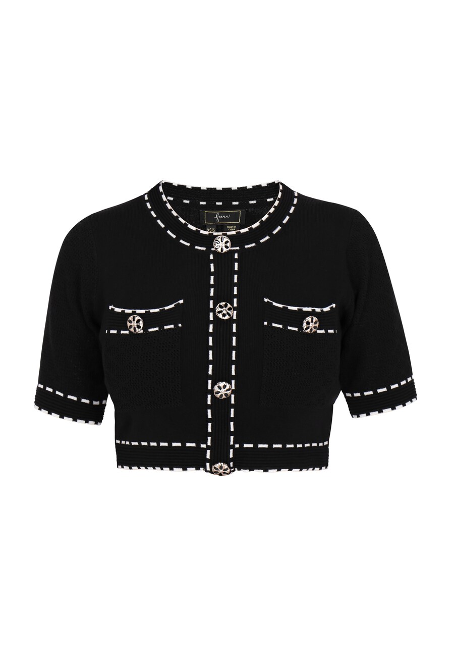 Вязаный кардиган faina Fashion Look, черный
Вязаный кардиган faina Fashion Look, черный