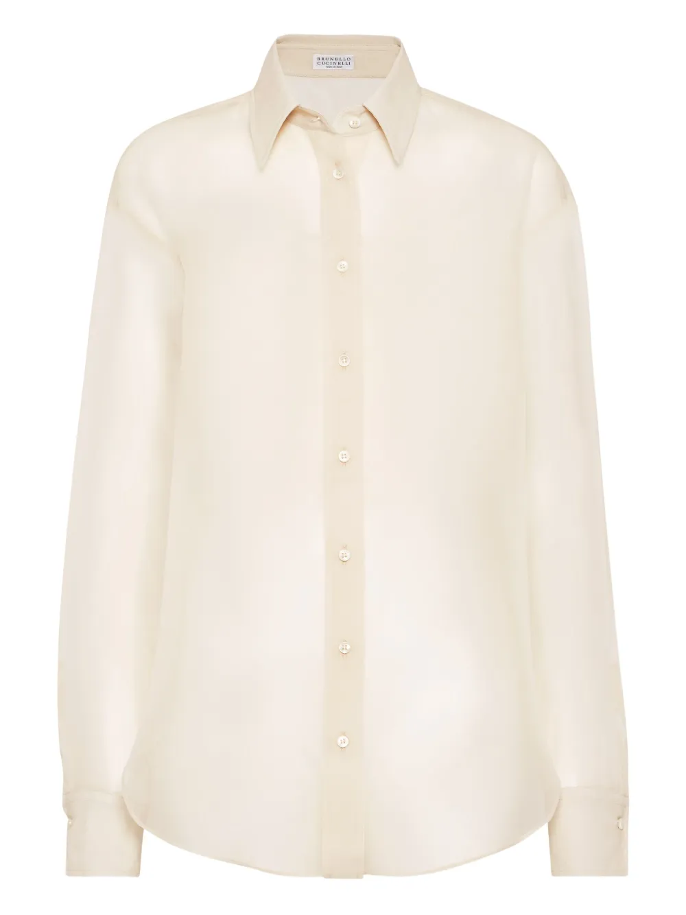Шелковая рубашка Brunello Cucinelli, нейтральный
Шелковая рубашка Brunello Cucinelli, нейтральный
