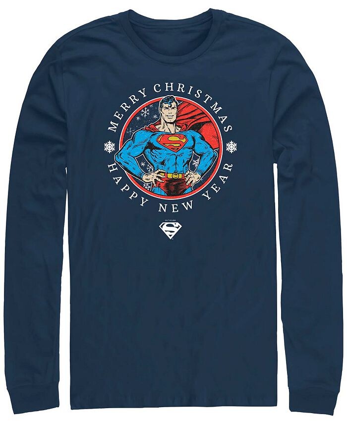 Мужская футболка с длинными рукавами и рождественским значком Супермена Fifth Sun, синий
Мужская футболка с длинными рукавами и рождественским значком Супермена Fifth Sun, синий