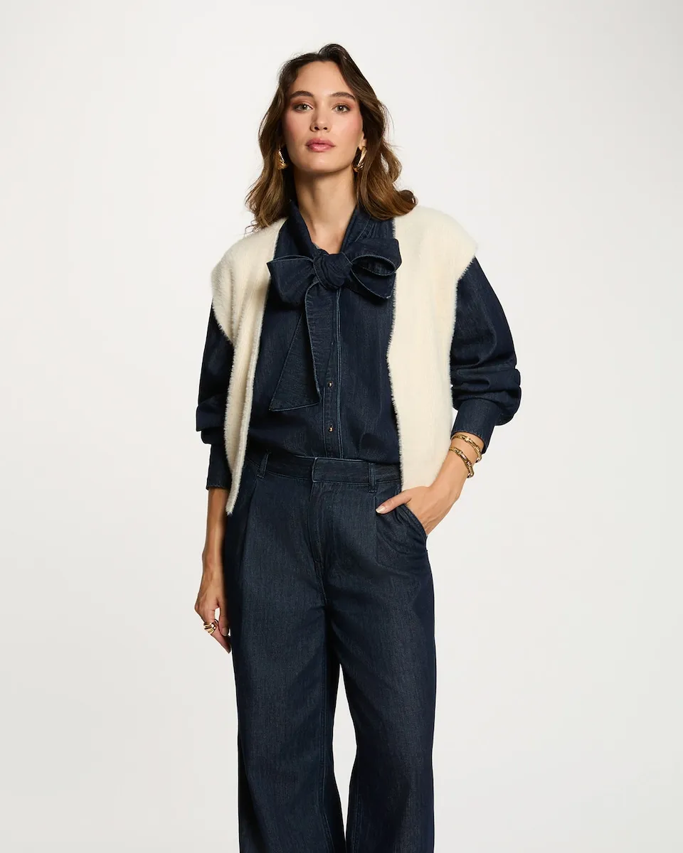 Женский короткий жилет из искусственного меха Morgan, белый
Женский короткий жилет из искусственного меха Morgan, белый