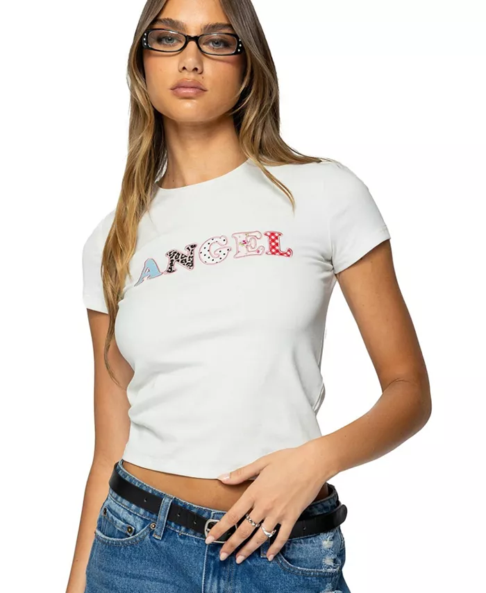 Женская футболка с нашивкой «Ангел» Edikted, белый
Женская футболка с нашивкой «Ангел» Edikted, белый