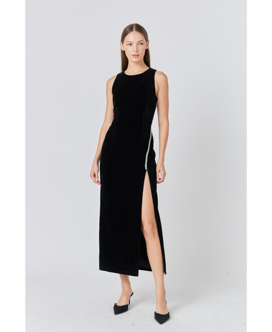 Женское длинное бархатное платье с отделкой драгоценными камнями endless rose, Black
Женское длинное бархатное платье с отделкой драгоценными камнями endless rose, Black