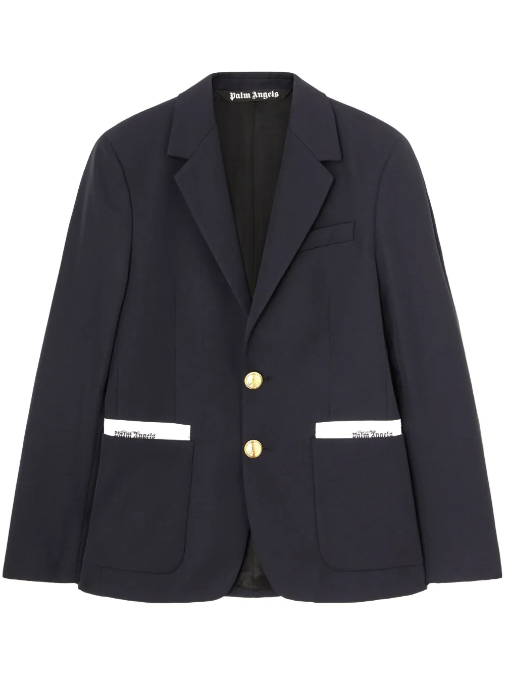 Пиджак на пуговицах с логотипом PALM ANGELS, синий
Пиджак на пуговицах с логотипом PALM ANGELS, синий