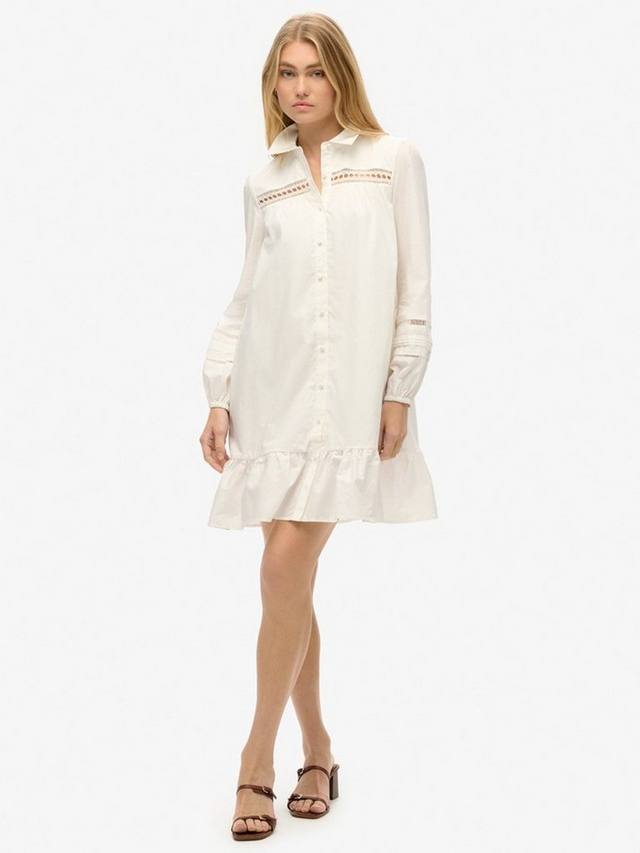 Платье-рубашка из смеси хлопчатобумажного кружева Superdry, цвет Chalk White
Платье-рубашка из смеси хлопчатобумажного кружева Superdry, цвет Chalk White