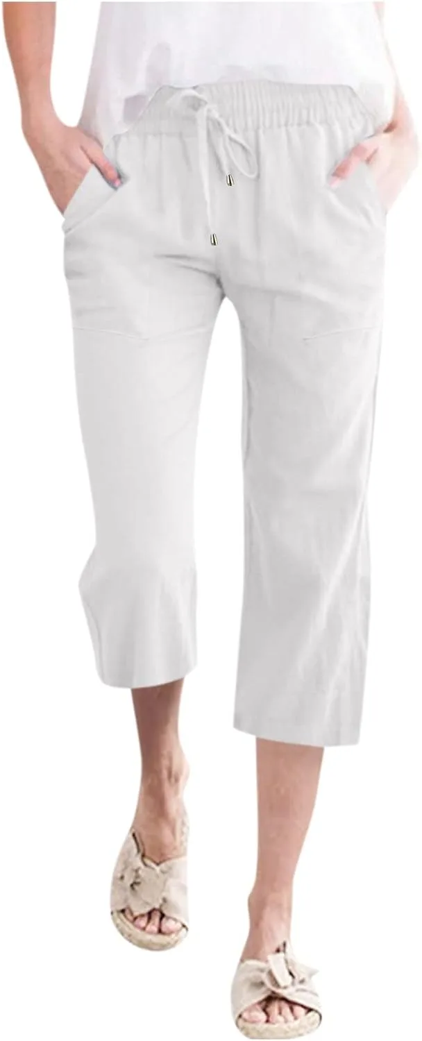 Высокие капри для женщин с завязками и карманами LCMTWX
Высокие капри для женщин с завязками и карманами LCMTWX