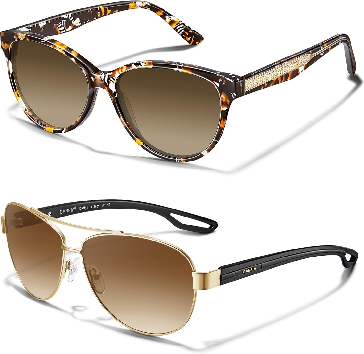 Легкие ретро-солнцезащитные очки CARFIA в стиле «пилот» для женщин, поляризованные, с защитой от УФ-излучения, модные солнцезащитные очки для вождения на открытом воздухе, металлическая оправа
Легкие ретро-солнцезащитные очки CARFIA в стиле «пилот» для женщин, поляризованные, с защитой от УФ-излучения, модные солнцезащитные очки для вождения на открытом воздухе, металлическая оправа