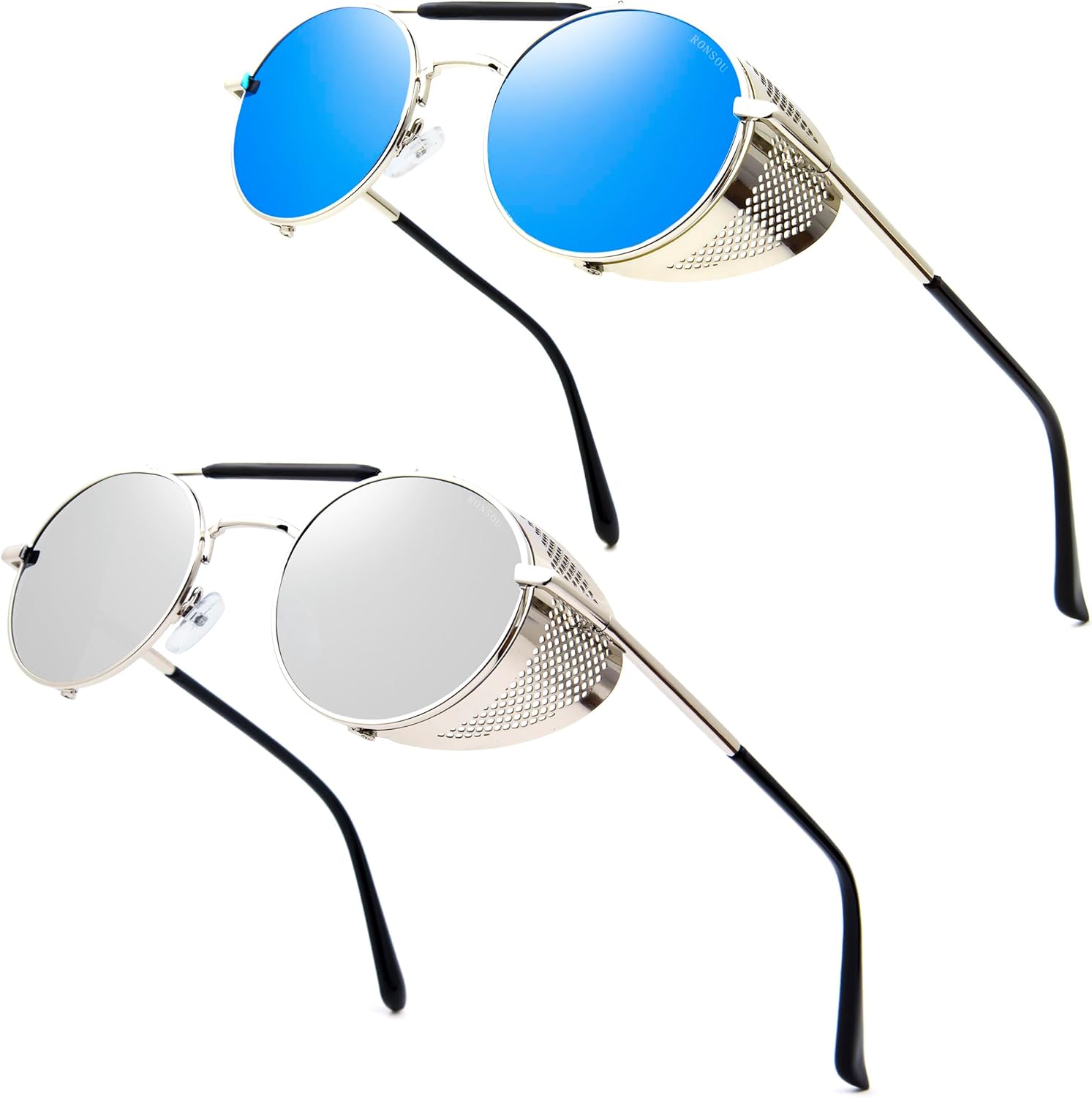 Солнцезащитные очки RONSOU в стиле стимпанк, круглые, винтажные, поляризованные, ретро, защита UV400, металлическая оправа, A11 2pcs Silver Frame Silver Lens + Silver Frame Blue Lens (Both Non Polarized)
Солнцезащитные очки RONSOU в стиле стимпанк, круглые, винтажные, поляризованные, ретро, защита UV400, металлическая оправа, A11 2pcs Silver Frame Silver Lens + Silver Frame Blue Lens (Both Non Polarized)