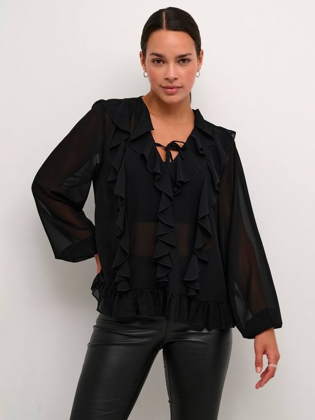 Блузка с рюшами от нинны KAFFE, цвет Deep Black
Блузка с рюшами от нинны KAFFE, цвет Deep Black