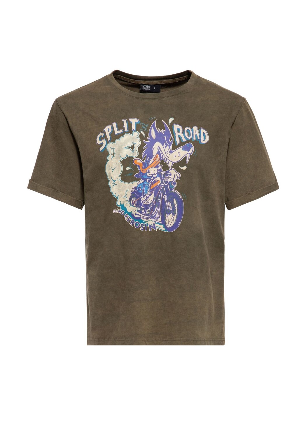 Рубашка с принтом Acid Washed Split The Road KING KEROSIN, оливково-зеленый
Рубашка с принтом Acid Washed Split The Road KING KEROSIN, оливково-зеленый