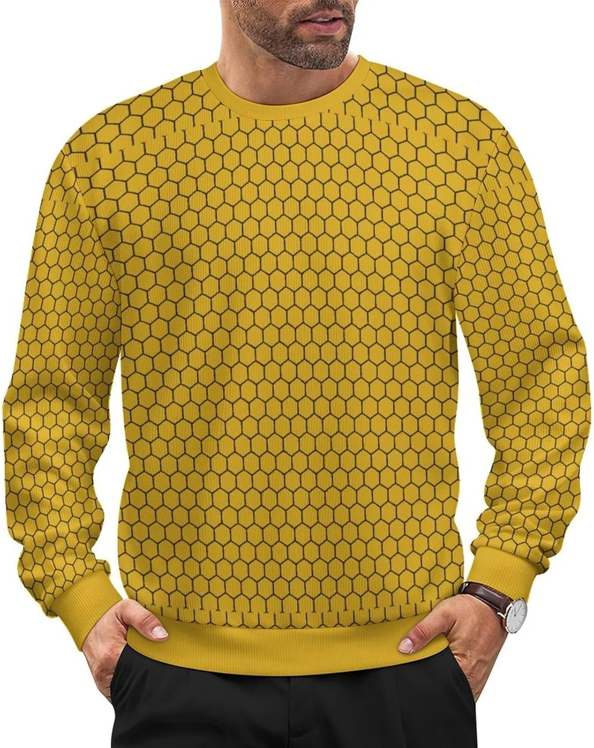 Мужской свитер с животным принтом, свободный, с длинными рукавами и круглым вырезом HLSDFRES
Мужской свитер с животным принтом, свободный, с длинными рукавами и круглым вырезом HLSDFRES