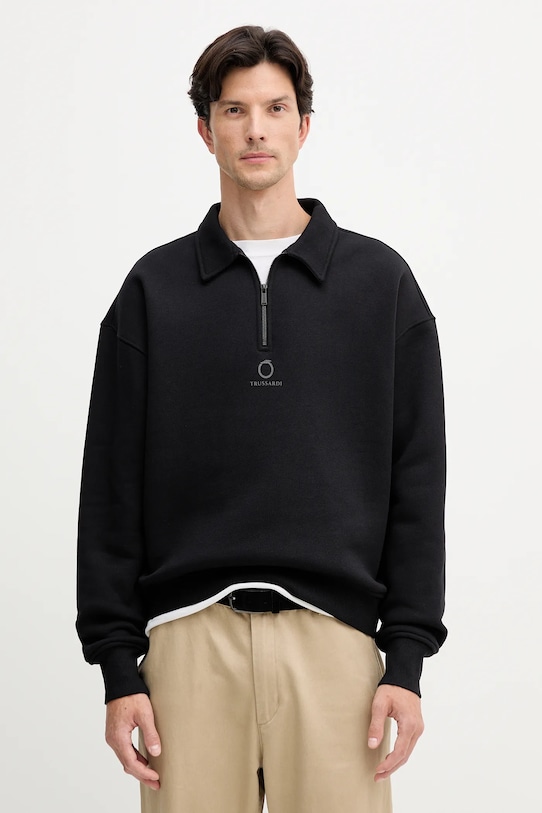 Хлопковая толстовка Trussardi, черный
Хлопковая толстовка Trussardi, черный