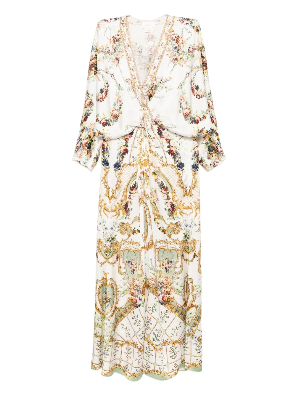 Шелковое платье с цветочным принтом Camilla, белый
Шелковое платье с цветочным принтом Camilla, белый