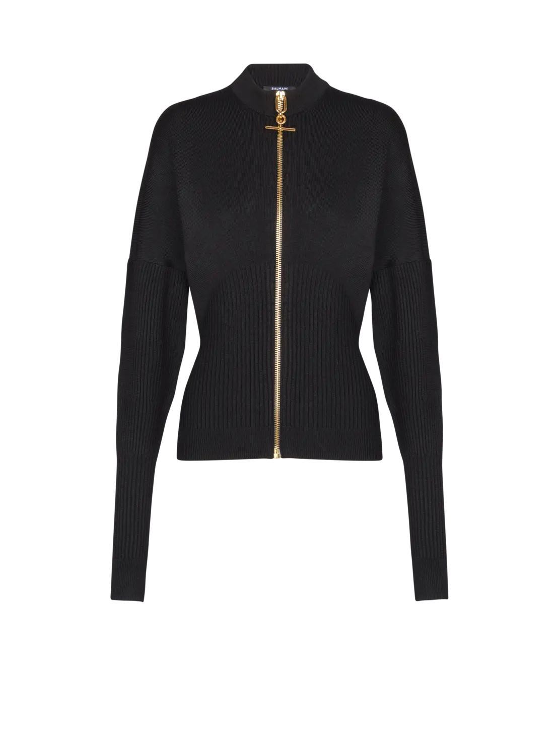 Трикотажный кардиган на молнии Balmain, белый/черный
Трикотажный кардиган на молнии Balmain, белый/черный