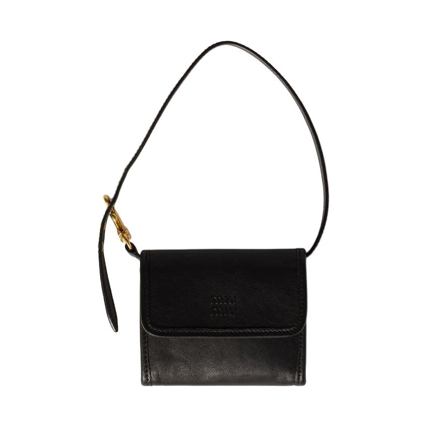 MIU MIU Женский бумажник из кожи наппа черный
MIU MIU Женский бумажник из кожи наппа черный