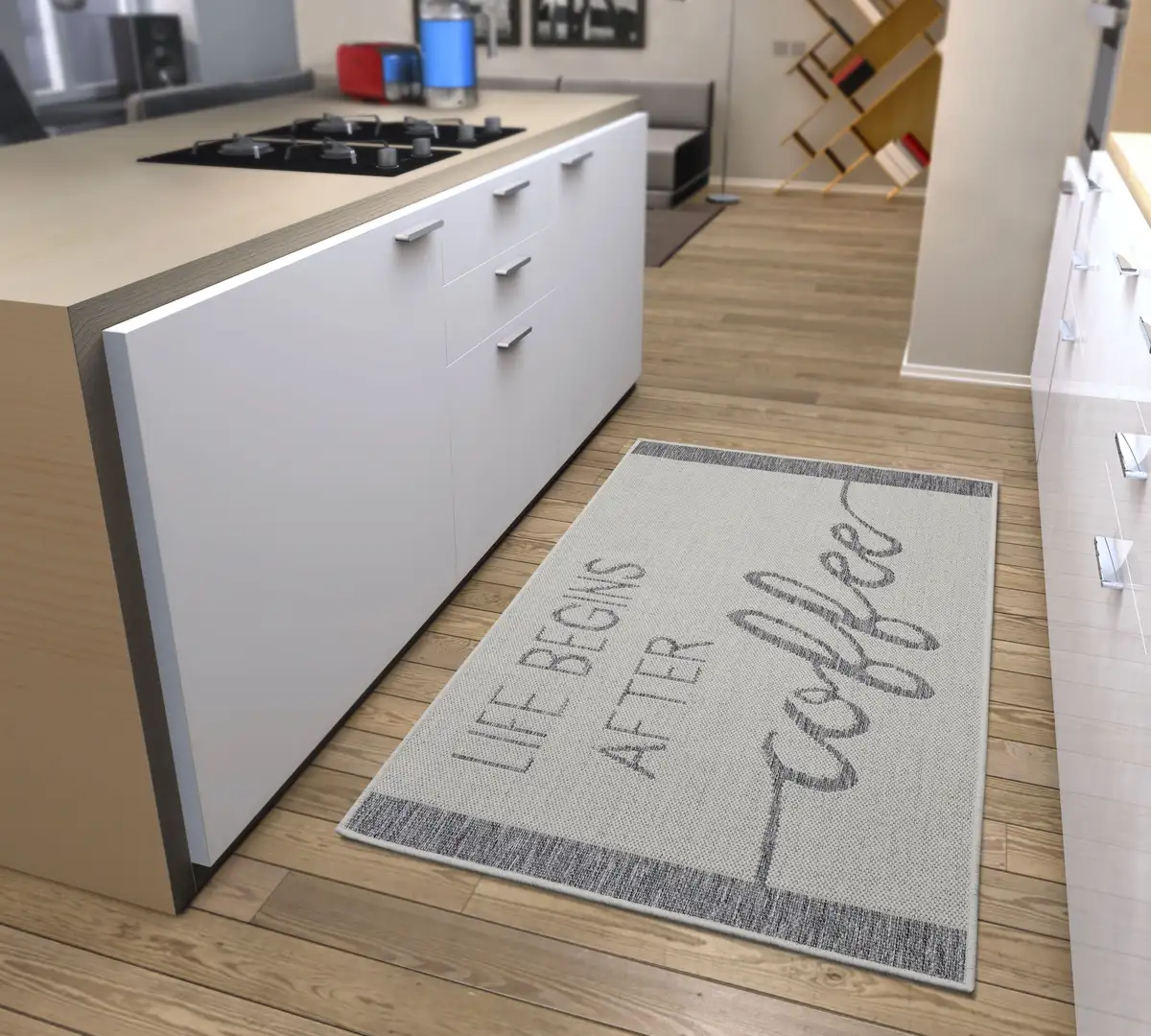 HANSE Home кухонная дорожка "Жизнь начинается после кофе", прямоугольная, дорожка, нескользящая, кухонный коврик, кухня, ковер, легко чистится 62х150 см, цвет creme
HANSE Home кухонная дорожка "Жизнь начинается после кофе", прямоугольная, дорожка, нескользящая, кухонный коврик, кухня, ковер, легко чистится 62х150 см, цвет creme