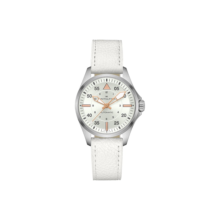 Hamilton Часы Khaki Pilot Xil Automatic Mechanical Movement Women's Watch 36mm White Dial Stainless Steel Case Leather Strap, H76215850 
Hamilton Часы Khaki Pilot Xil Automatic Mechanical Movement Women's Watch 36mm White Dial Stainless Steel Case Leather Strap, H76215850