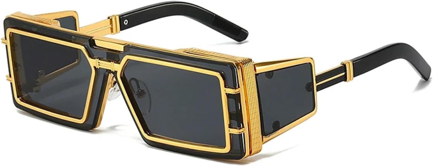 Ретро мужские солнцезащитные очки для активного отдыха в стиле панк с защитой от УФ-излучения UV400, женские роскошные трендовые металлические очки TYUVIVO, Golden Grey
Ретро мужские солнцезащитные очки для активного отдыха в стиле панк с защитой от УФ-излучения UV400, женские роскошные трендовые металлические очки TYUVIVO, Golden Grey