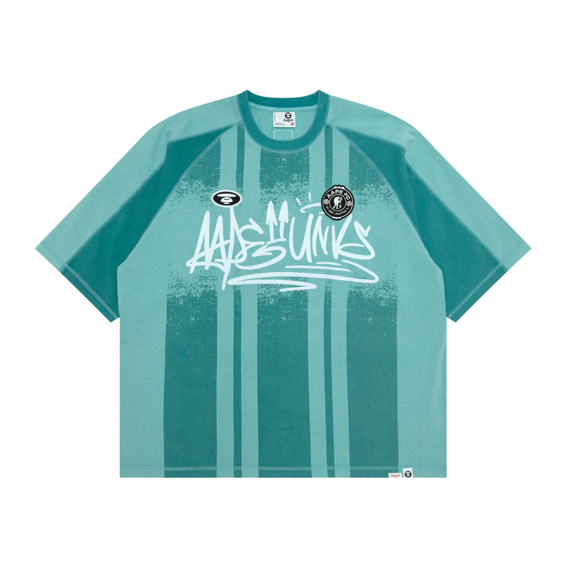 Футболка с граффити и полосками Aape, синий
Футболка с граффити и полосками Aape, синий