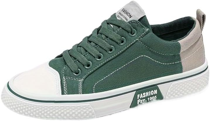 Мужские повседневные кроссовки из холста - классический уличный стиль, низкие, с круглым носком, для весны и осени Fmshi, зеленый
Мужские повседневные кроссовки из холста - классический уличный стиль, низкие, с круглым носком, для весны и осени Fmshi, зеленый