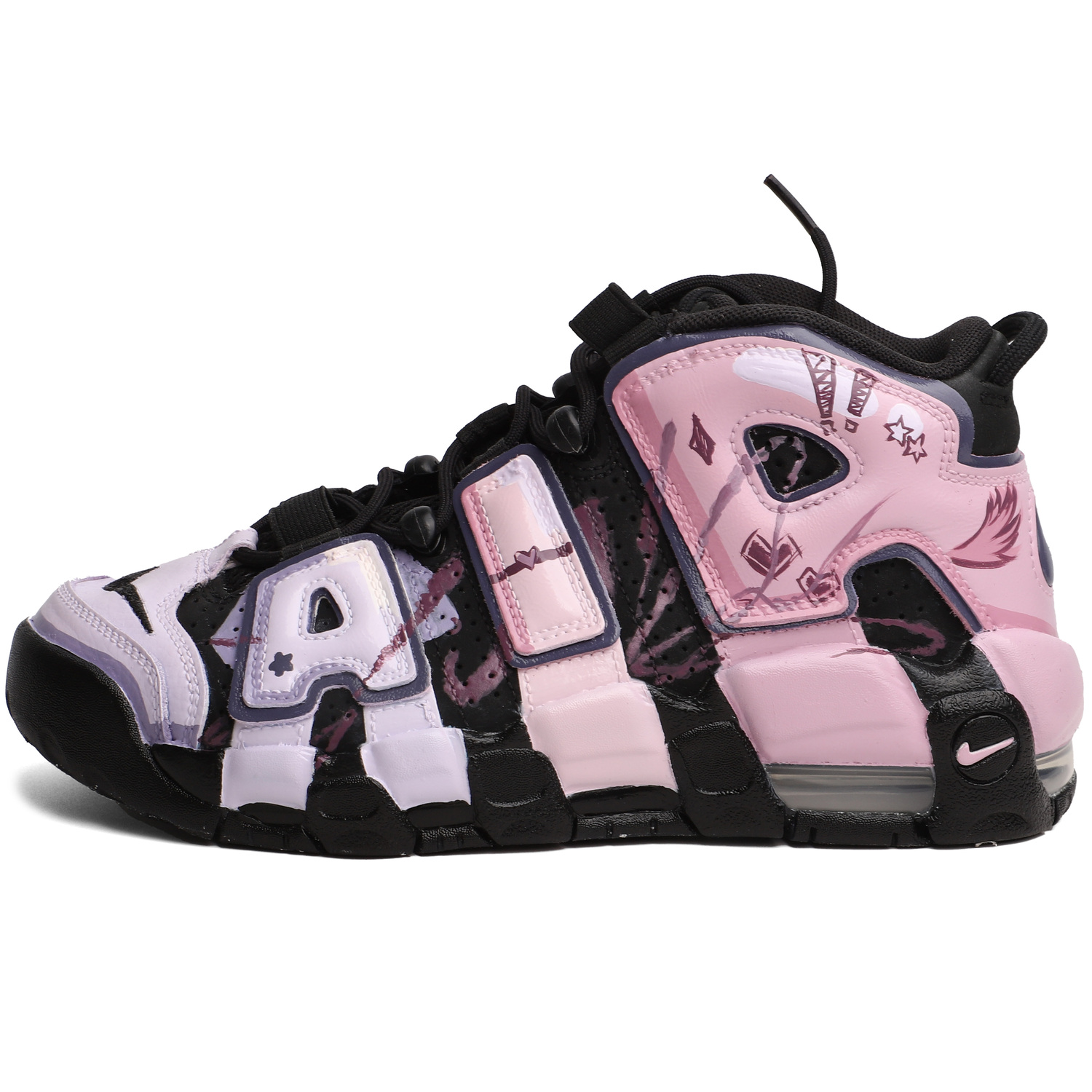 Air More Uptempo Cushioning Mid top баскетбольные кроссовки для детей Nike, розовый фиолетовый gradient
Air More Uptempo Cushioning Mid top баскетбольные кроссовки для детей Nike, розовый фиолетовый gradient