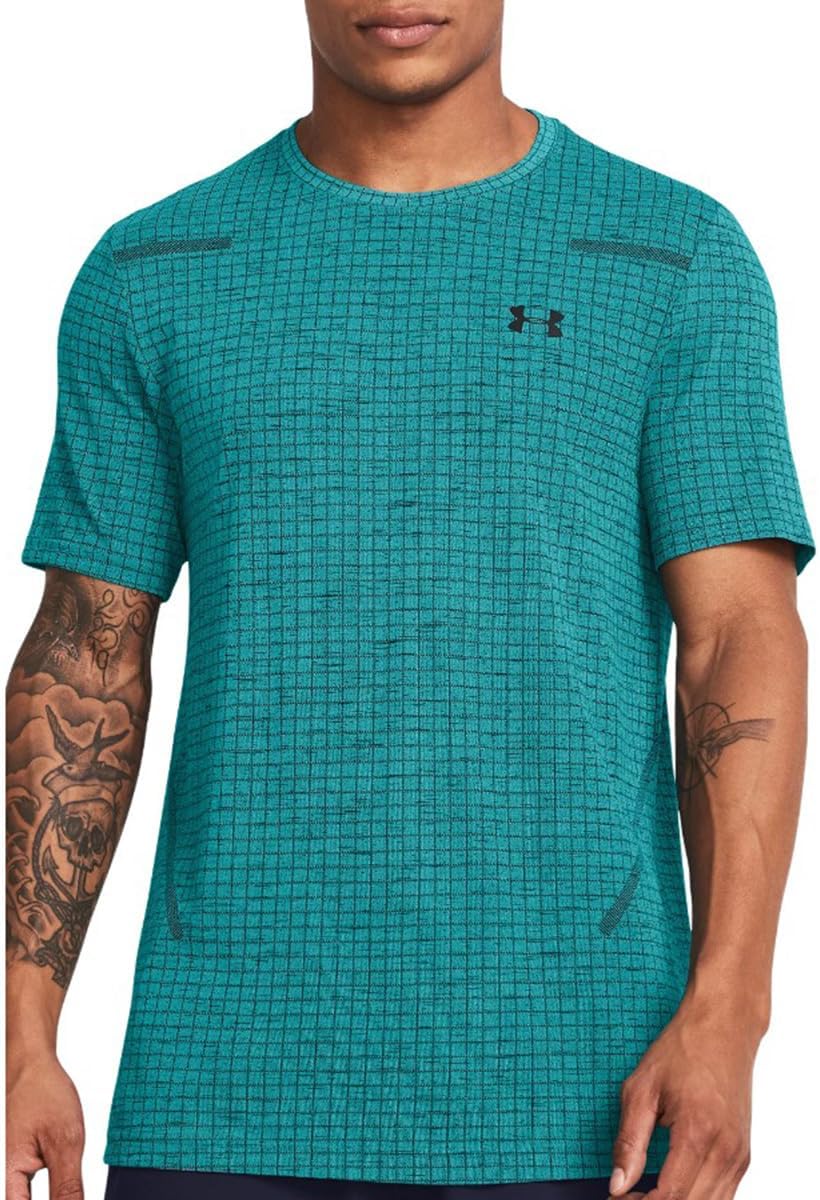 Мужская футболка Under Armour UA Seamless Grid с коротким рукавом - с сетчатой вентиляцией, Circuit Teal/Black, Черный, Мужская футболка Under Armour UA Seamless Grid с коротким рукавом - с сетчатой вентиляцией, Circuit Teal/Black
Мужская футболка Under Armour UA Seamless Grid с коротким рукавом - с сетчатой вентиляцией, Circuit Teal/Black, Черный, Мужская футболка Under Armour UA Seamless Grid с коротким рукавом - с сетчатой вентиляцией, Circuit Teal/Black