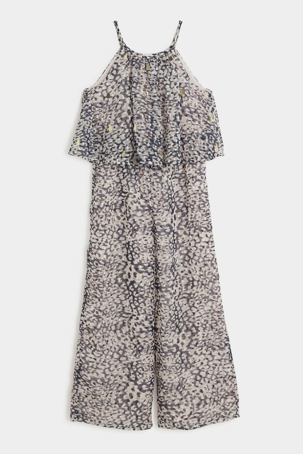 Комбинезон для девочек с леопардовым принтом River Island, черный
Комбинезон для девочек с леопардовым принтом River Island, черный