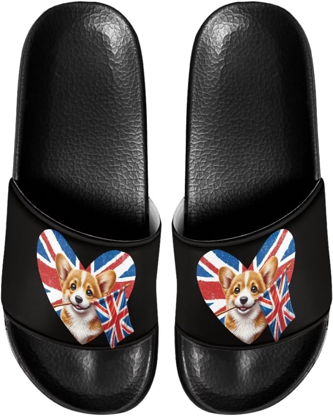 Милые шлепанцы для женщин, удобные, быстро сохнущие, на плоской подошве, для пляжа и душа Judentidos, British Flag Corgi
Милые шлепанцы для женщин, удобные, быстро сохнущие, на плоской подошве, для пляжа и душа Judentidos, British Flag Corgi