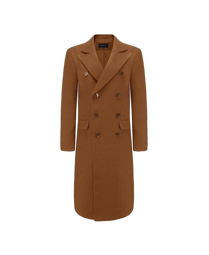 Мужское двубортное длинное пальто длиной до колена из смесовой шерсти с тремя пуговицами, верхнее пальто Braveman, коричневый
Мужское двубортное длинное пальто длиной до колена из смесовой шерсти с тремя пуговицами, верхнее пальто Braveman, коричневый