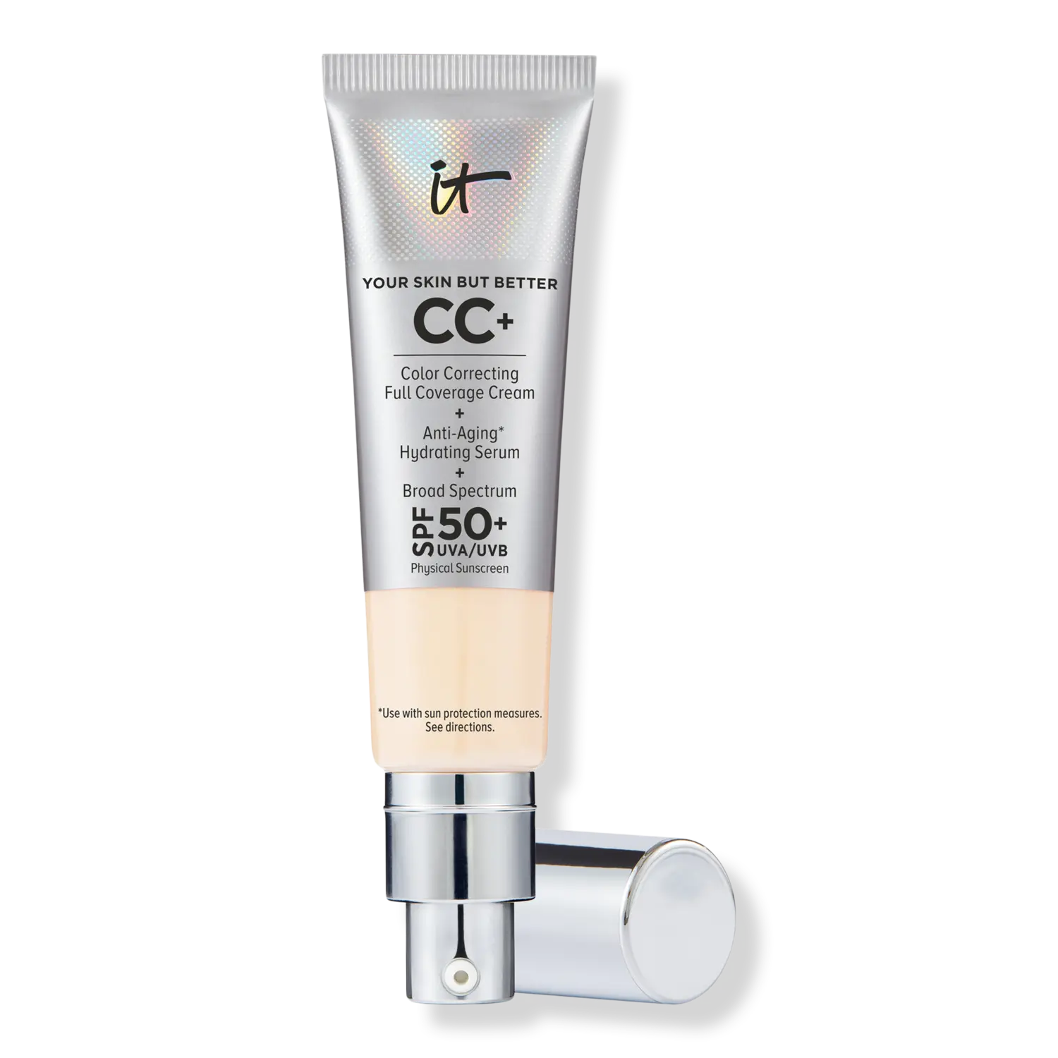 CC+ крем с SPF 50+ IT Cosmetics, Fair (fair warm with olive undertones)
CC+ крем с SPF 50+ IT Cosmetics, Fair (fair warm with olive undertones)
