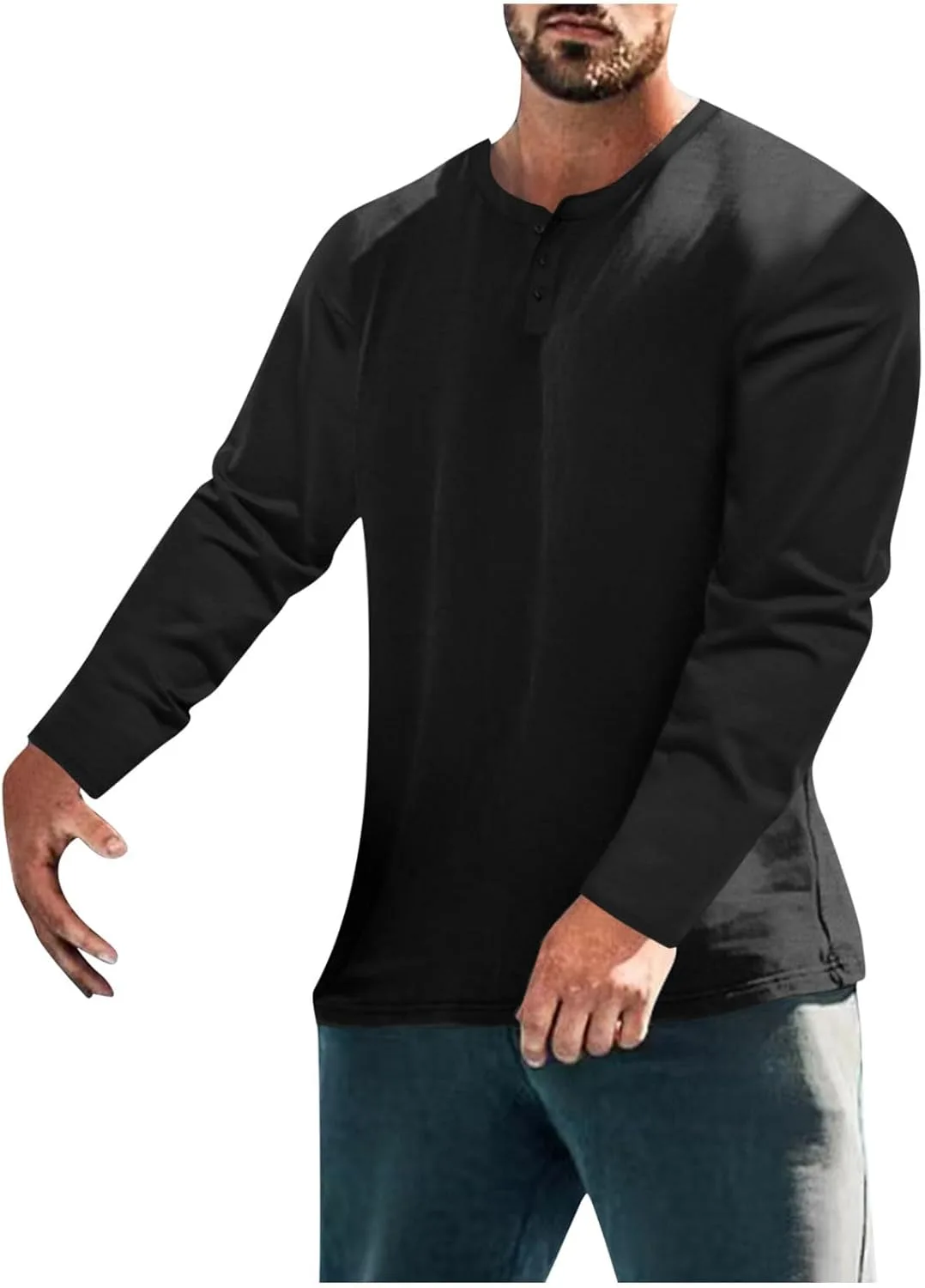 Мужская футболка хенли с длинным рукавом QUNPIU
Мужская футболка хенли с длинным рукавом QUNPIU