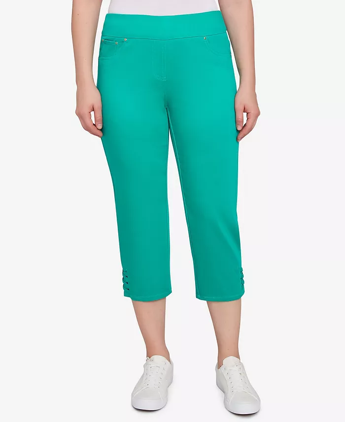 Джинсы-капри Petite Ladder Hem Soft Denim Ruby Rd., зеленый 
Джинсы-капри Petite Ladder Hem Soft Denim Ruby Rd., зеленый