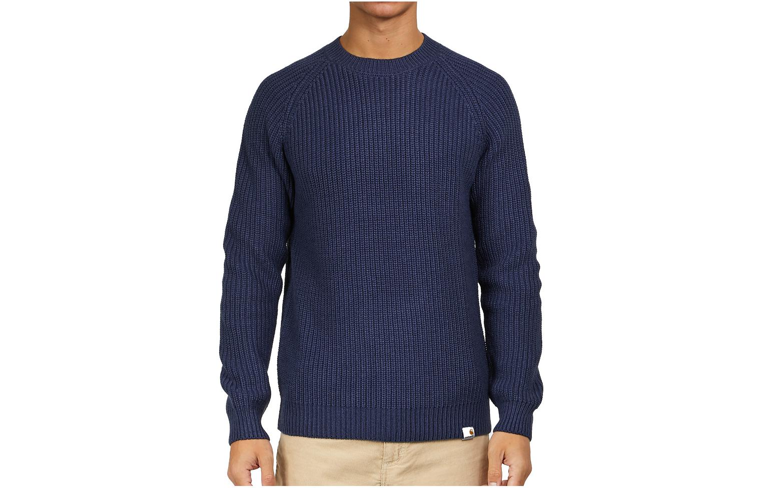 Carhartt WIP Вязаный свитер мужской синий FW22
Carhartt WIP Вязаный свитер мужской синий FW22