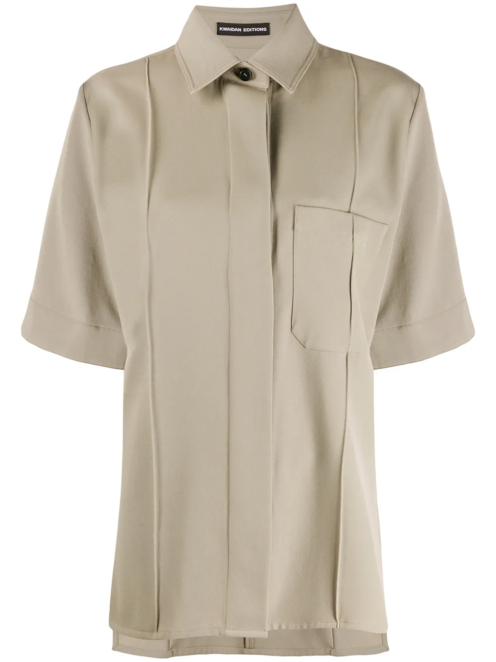 Рубашка оверсайз с короткими рукавами Kwaidan Editions, нейтральный 
Рубашка оверсайз с короткими рукавами Kwaidan Editions, нейтральный