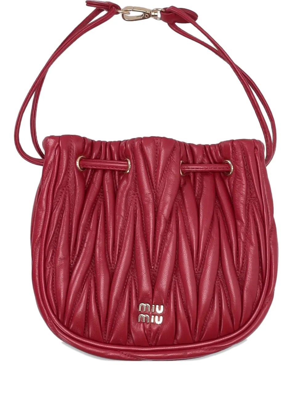 Стеганая мини-сумка из кожи Miu Miu, красный
Стеганая мини-сумка из кожи Miu Miu, красный
