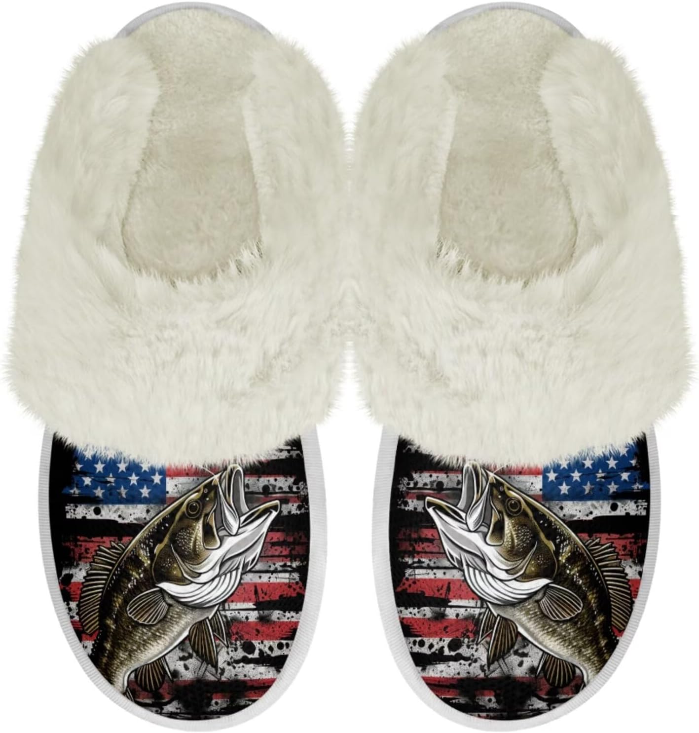 Мужские плюшевые тапочки Pointodoor для дома и улицы, теплые и уютные, легкие мягкие тапочки без шнурков, размер 3-12, American Flag Bass Fish
Мужские плюшевые тапочки Pointodoor для дома и улицы, теплые и уютные, легкие мягкие тапочки без шнурков, размер 3-12, American Flag Bass Fish
