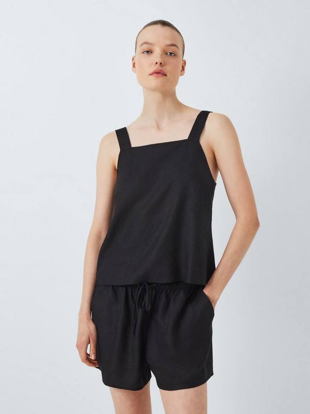 Пижамный комплект с квадратным вырезом из льняной смеси John Lewis, Black
Пижамный комплект с квадратным вырезом из льняной смеси John Lewis, Black