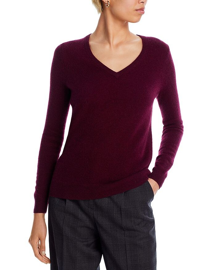 Кашемировый свитер с V-образным вырезом — 100% эксклюзив C by Bloomingdale's Cashmere, Коричневый, Кашемировый свитер с V-образным вырезом — 100% эксклюзив C by Bloomingdale's Cashmere
Кашемировый свитер с V-образным вырезом — 100% эксклюзив C by Bloomingdale's Cashmere, Коричневый, Кашемировый свитер с V-образным вырезом — 100% эксклюзив C by Bloomingdale's Cashmere