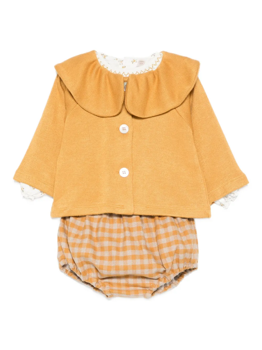 Комплект с шортами в клетку La Stupenderia, желтый
Комплект с шортами в клетку La Stupenderia, желтый