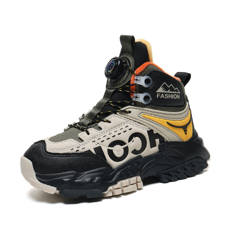 Противоскользящие, износостойкие, легкие, амортизирующие, теплые, среднего размера, детские ботинки для детей Wooden Rabbit, желтый/зеленый 
Противоскользящие, износостойкие, легкие, амортизирующие, теплые, среднего размера, детские ботинки для детей Wooden Rabbit, желтый/зеленый