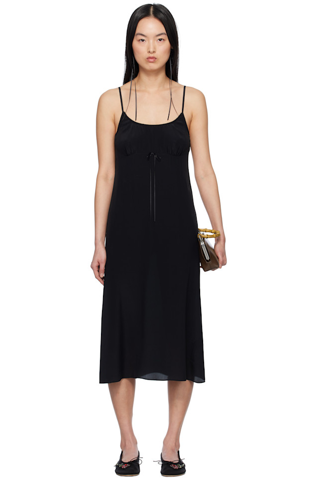 Неглиже с бантом миди-платье-комбинация Simone Rocha, черный
Неглиже с бантом миди-платье-комбинация Simone Rocha, черный