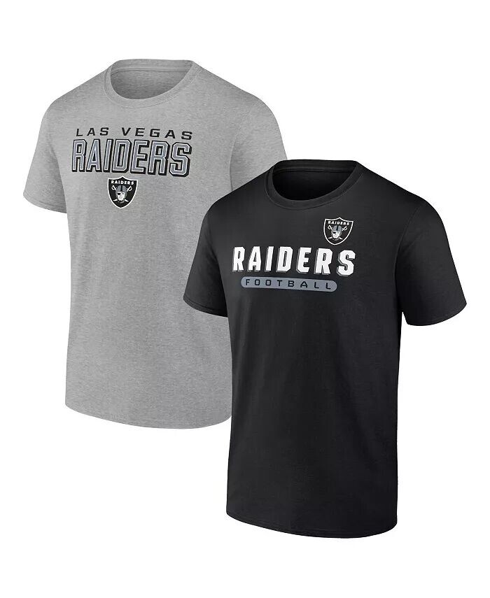 Мужская черная и серая футболка Las Vegas Raiders Parent Combo Pack Fanatics
Мужская черная и серая футболка Las Vegas Raiders Parent Combo Pack Fanatics