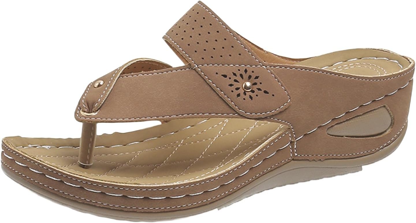 Женские летние шлепанцы ортопедические с поддержкой свода стопы, шлепанцы с Т-образным ремешком, вырезами и пряжкой, дышащие туфли, пляжные удобные шлепанцы на каждый день, для прогулок Generic, коричневый
Женские летние шлепанцы ортопедические с поддержкой свода стопы, шлепанцы с Т-образным ремешком, вырезами и пряжкой, дышащие туфли, пляжные удобные шлепанцы на каждый день, для прогулок Generic, коричневый