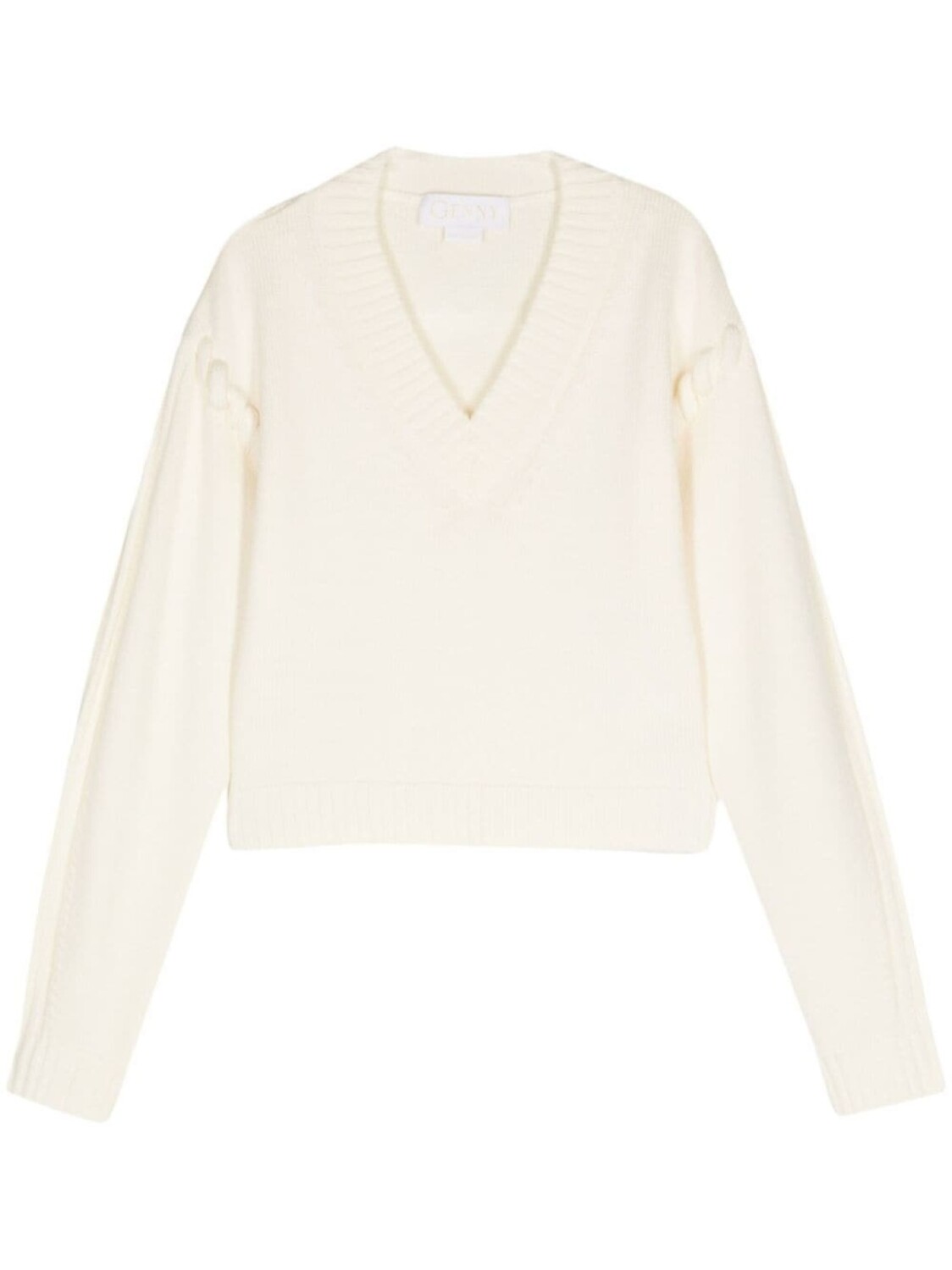 Genny шерстяной свитер с декоративной строчкой, белый
Genny шерстяной свитер с декоративной строчкой, белый