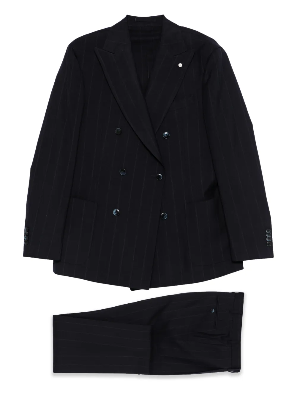 Костюм в тонкую полоску Luigi Bianchi Mantova, синий
Костюм в тонкую полоску Luigi Bianchi Mantova, синий