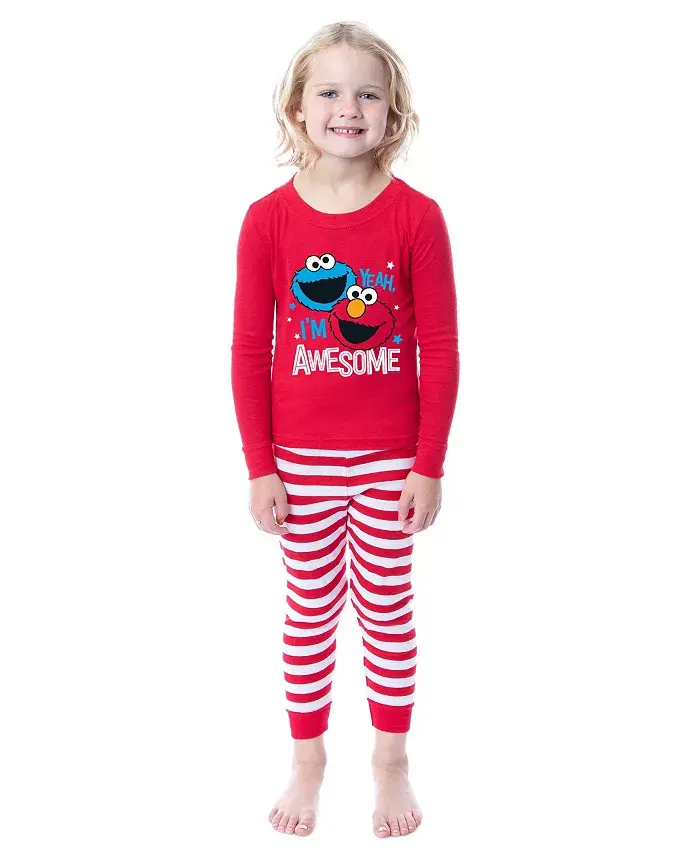 Детский пижамный комплект для девочек с длинным рукавом "Elmo Cookie Monster I'm Awesome" (2 предмета) Sesame Street, красный
Детский пижамный комплект для девочек с длинным рукавом "Elmo Cookie Monster I'm Awesome" (2 предмета) Sesame Street, красный