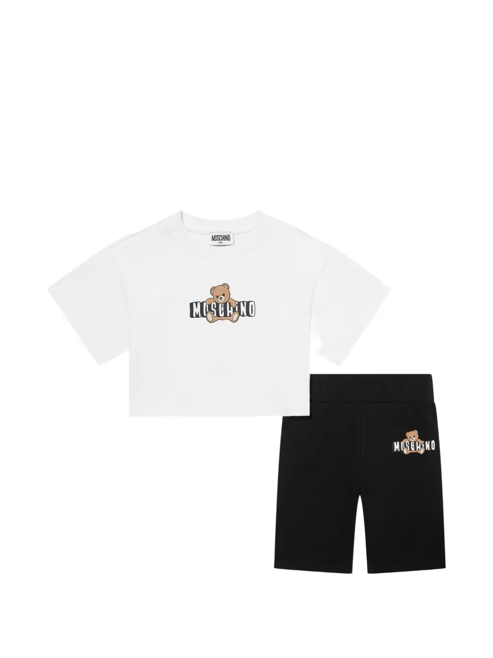 Комплект из шортов с логотипом и принтом "мишки" Moschino Kids, белый
Комплект из шортов с логотипом и принтом "мишки" Moschino Kids, белый
