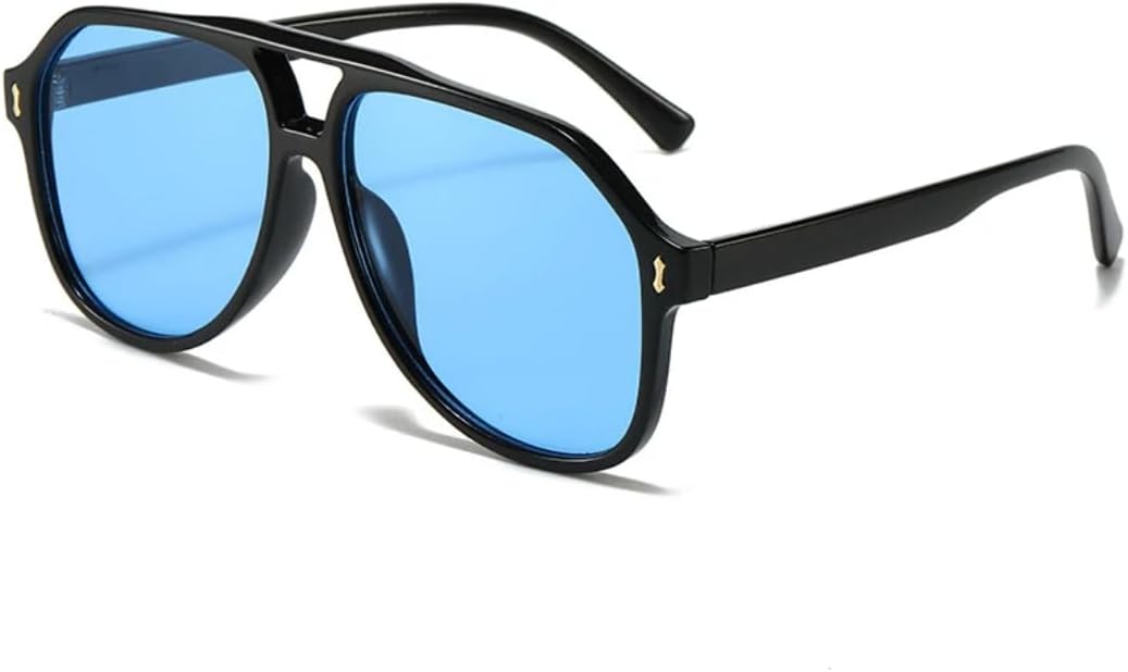 Модные мужские солнцезащитные очки с двойной перемычкой, винтажные женские очки с заклепками, красные и синие, в стиле панк, с защитой от УФ-излучения UV400 UUPTTPL, Black Blue
Модные мужские солнцезащитные очки с двойной перемычкой, винтажные женские очки с заклепками, красные и синие, в стиле панк, с защитой от УФ-излучения UV400 UUPTTPL, Black Blue